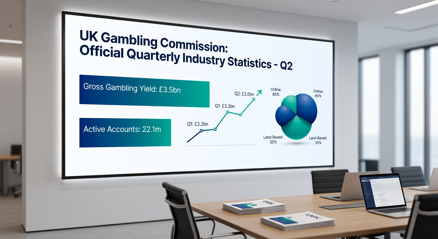 Infographic detailing remote casino GGY dominance at £1.4 billion in UK Q2 2025/26 statistics