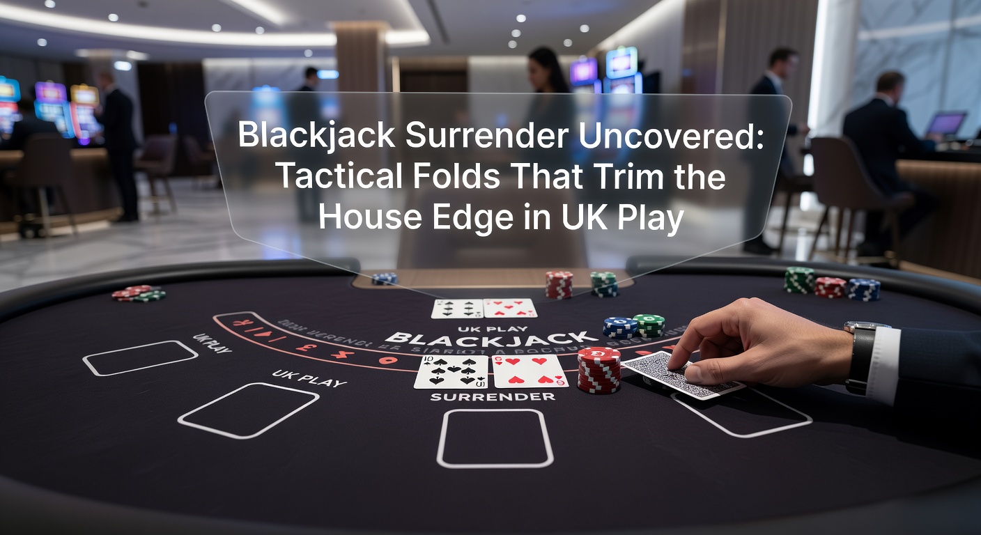 Strategy chart illustrating optimal surrender plays in a six-deck blackjack game for UK online players