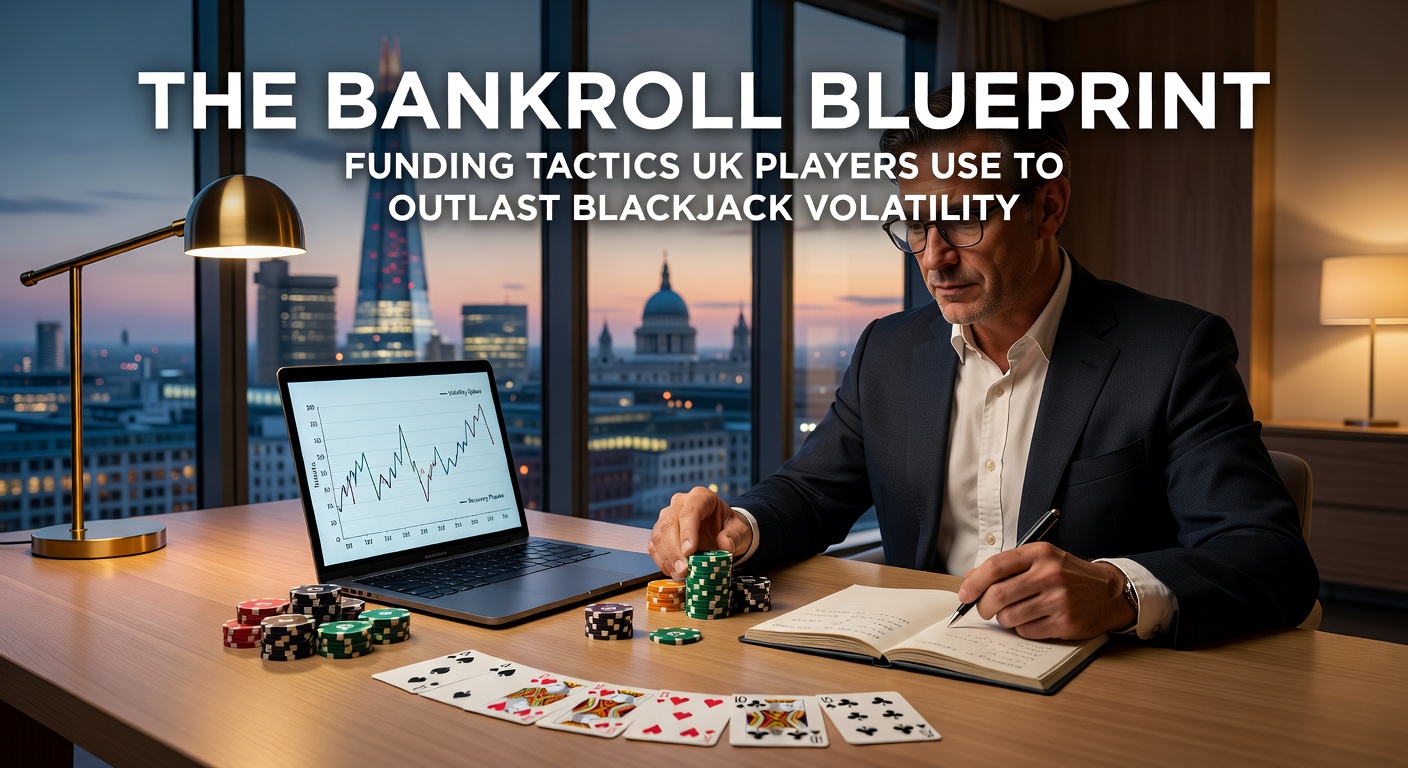 Graph showing blackjack bankroll fluctuations over multiple sessions, illustrating volatility swings