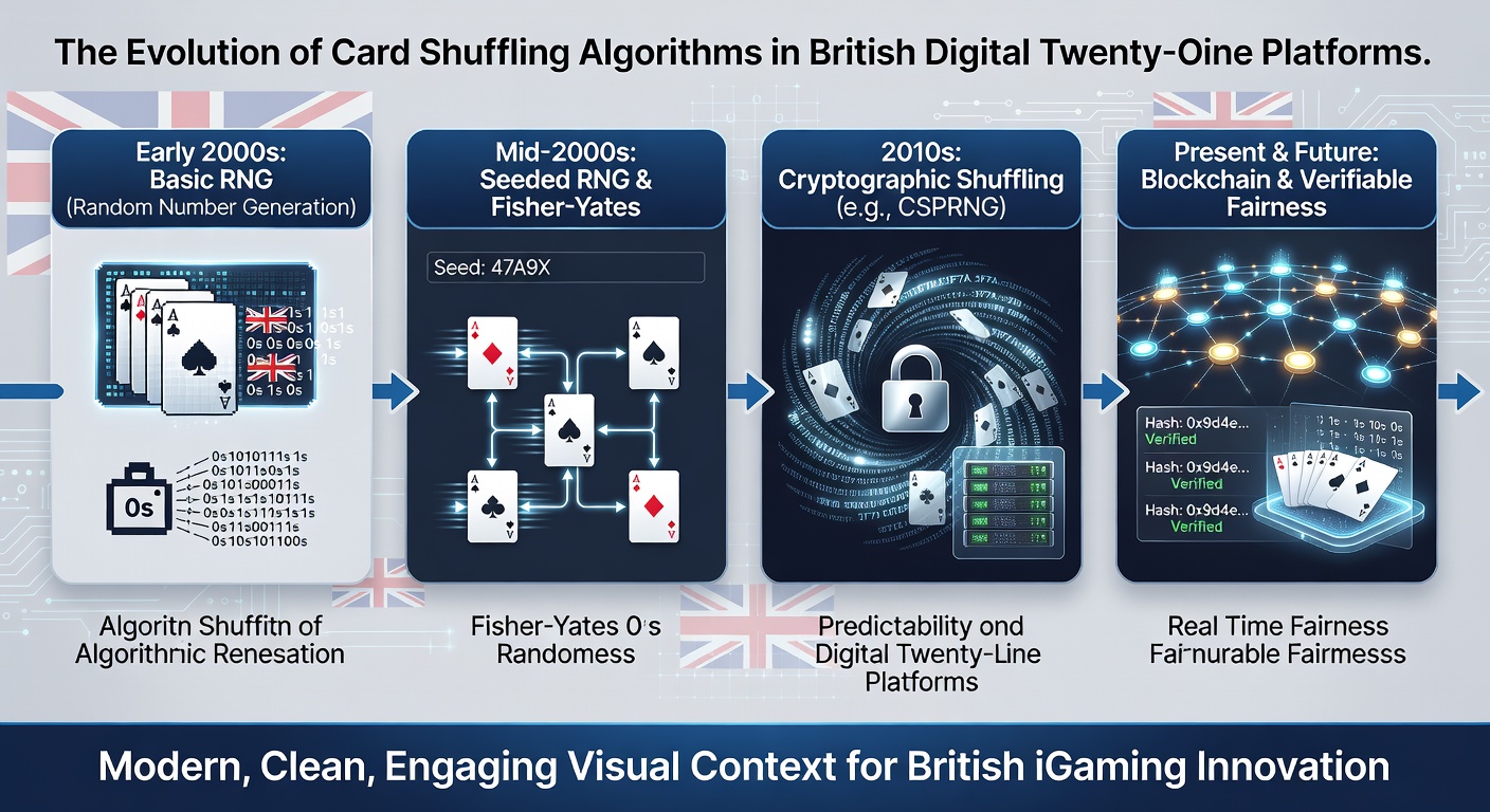 Modern cryptographic shuffling processes displayed on contemporary British digital twenty-one interfaces