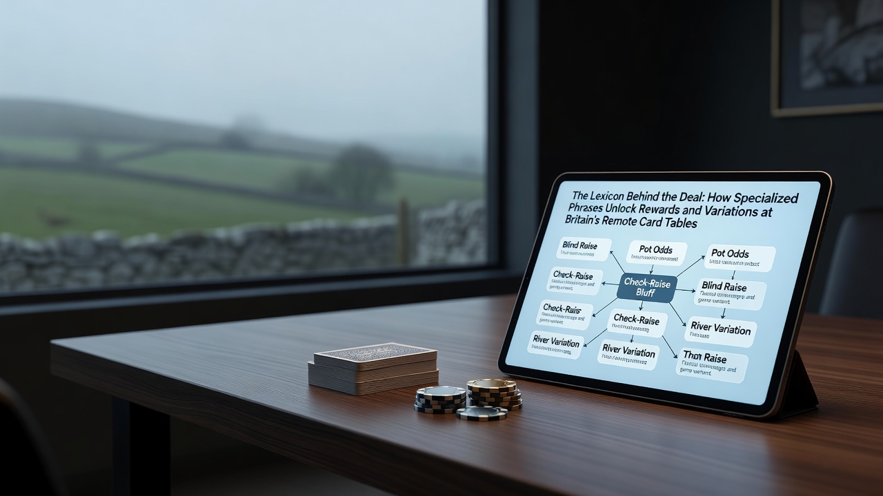 Illustration of blackjack terminology and digital card table interfaces used across UK online platforms