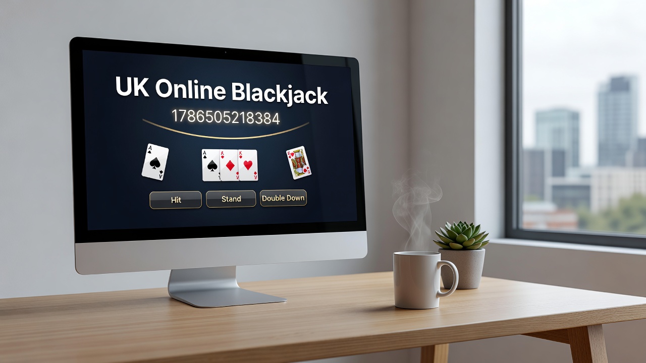 Statistics chart displaying participation growth and device usage trends for online blackjack in the UK