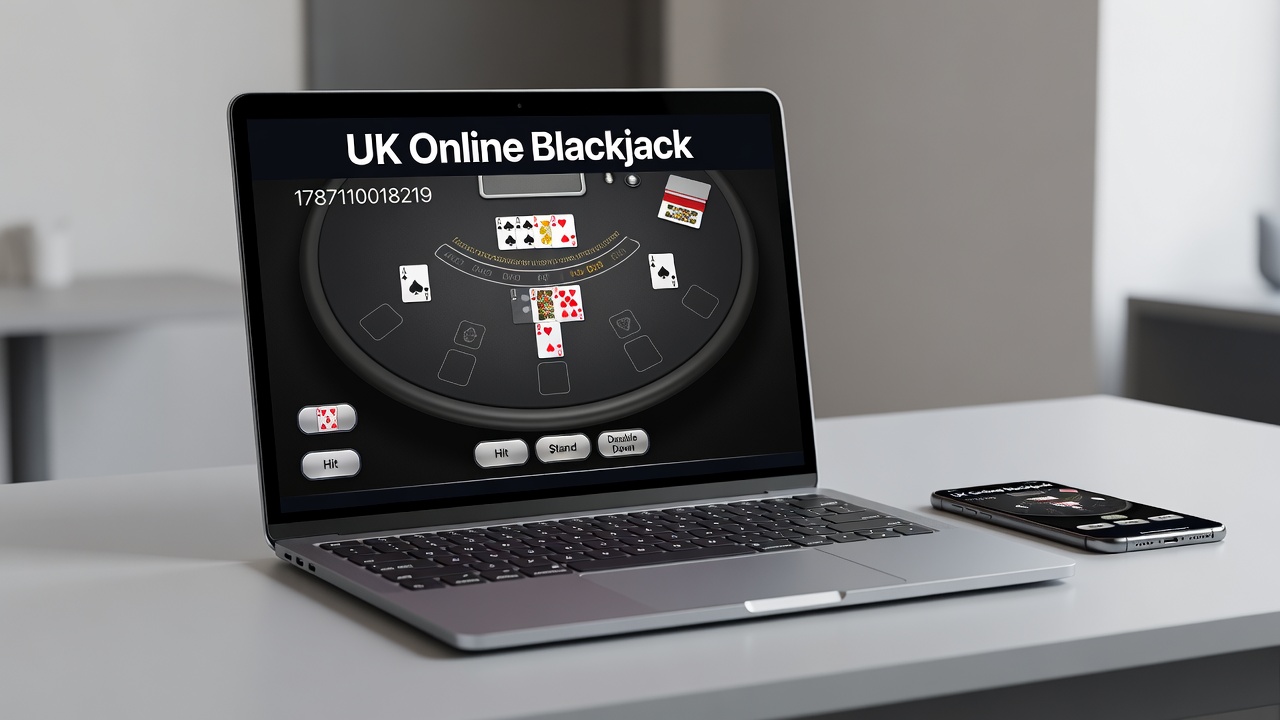 Mobile device displaying an active online blackjack session with real-time statistics